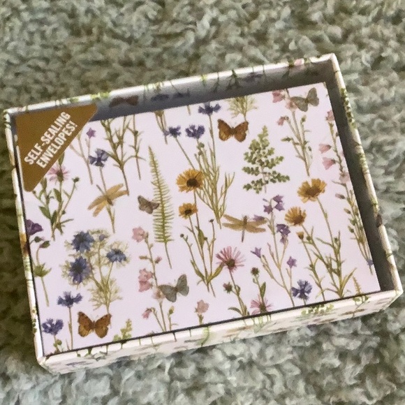 Wildflower Garden Botanical Floral Butterfly Dragonfly Note Cards NWT 14ct - Picture 12 of 15